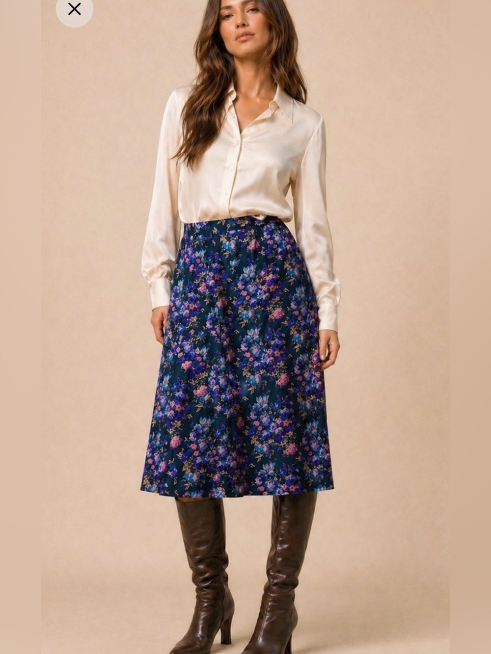 Brooks Brothers vintage Wool Floral Skirt Size 14 Made in USA